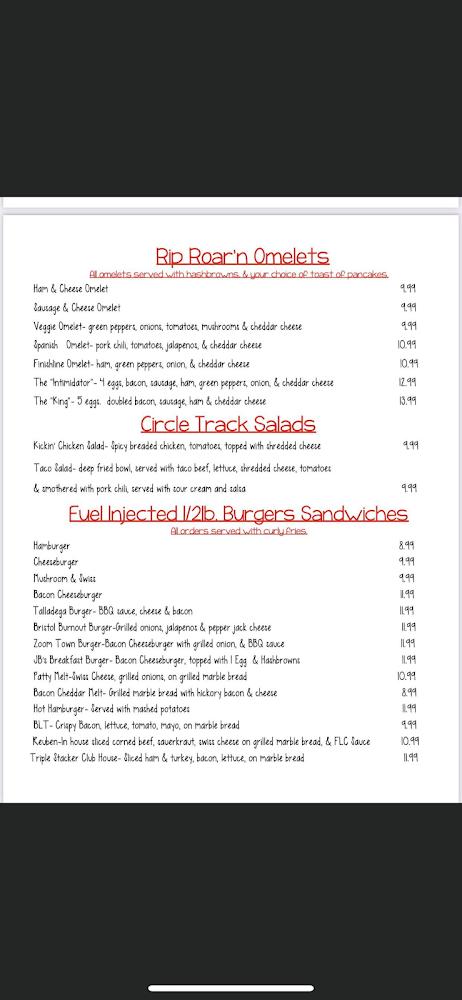 Finishline Cafe Menu image 3